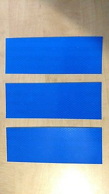3M Avery 3 Strips 3" x 8" BLUE REFLECTIVE PRISMATIC CONSPICUITY TAPE