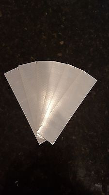 3M 6 STRIPS 1.5" x 8" WHITE PRISMATIC REFLECTIVE CONSPICUITY TAPE