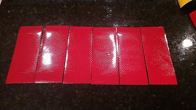 3M Avery 6 Strips 3" x 8" RED HI INTENSITY REFLECTIVE CONSPICUITY TAPE