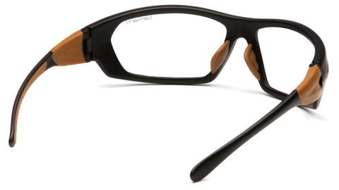 Carhartt Carbondale Safety Glasses Black Frames and Clear Lens CHB210D