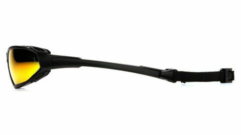 Pyramex Highlander Black Frame Sky Red Mirror Anti Fog Safety Glasses SBB5055DT