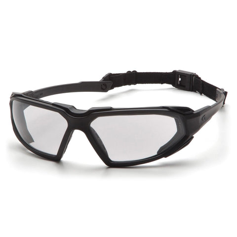 Pyramex Highlander Black Clear Anti Fog Safety Glasses Goggles SBB5010DT