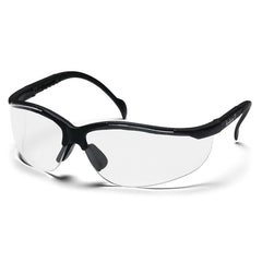 PYRAMEX SAFETY SB1810S Venture II Safety Glasses Clear Lens, Black Frames - US Safety Supplies