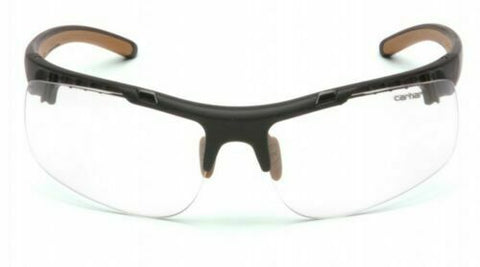 Carhartt Rockwood Safety Glasses Black Frames and Clear Lens Anti Fog CHB710DT