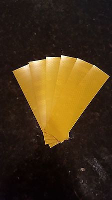 3M 6 STRIPS 1.5" x 9" YELLOW PRISMATIC REFLECTIVE CONSPICUITY TAPE