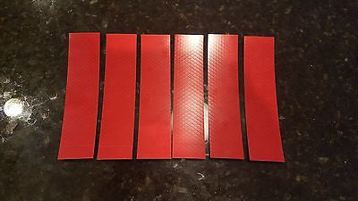 3M 6 STRIPS 2" x 9" RED HI INTENSITY  REFLECTIVE CONSPICUITY TAPE