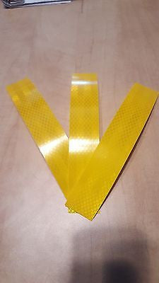 3M 3 STRIPS 1.5" x 8" YELLOW PRISMATIC REFLECTIVE CONSPICUITY TAPE