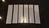 3M 6 STRIPS 2" x 9" WHITE PRISMATIC REFLECTIVE CONSPICUITY TAPE