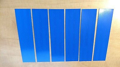 3M 6 STRIPS 2" x 8" BLUE PRISMATIC REFLECTIVE CONSPICUITY TAPE