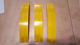 3M 3 STRIPS 1.5" x 9" YELLOW PRISMATIC REFLECTIVE CONSPICUITY TAPE