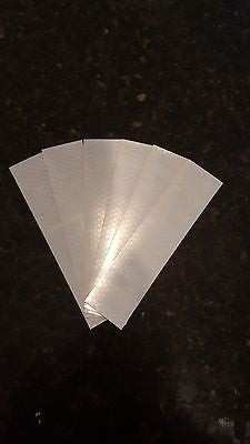 3M 6 STRIPS 2" x 9" WHITE PRISMATIC REFLECTIVE CONSPICUITY TAPE