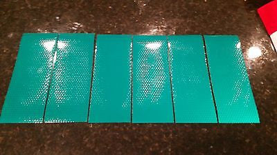 3M Avery 6 Strips 3" x 6" GREEN REFLECTIVE PRISMATIC CONSPICUITY TAPE