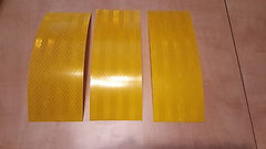 3M Avery 3 Strips 3" x 8" YELLOW REFLECTIVE PRISMATIC CONSPICUITY TAPE - US Safety Supplies