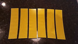 3M 6 STRIPS 1.5" x 8" YELLOW PRISMATIC REFLECTIVE CONSPICUITY TAPE