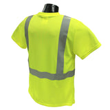 Radians ST11-2POSYellow Safety Class 2 Hi-Viz T-Shirts W/Maxi-Dri Wicking Mesh