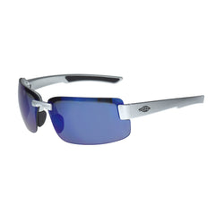 Crossfire ES6 Premium Safety Eyewear, Blue Lens w/Silver Frames (442208) - US Safety Supplies