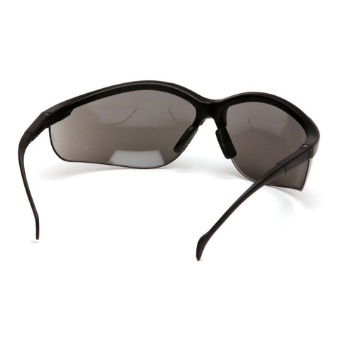 PYRAMEX V2 Venture II Silver Mirror Lens Black Frames Safety Glasses