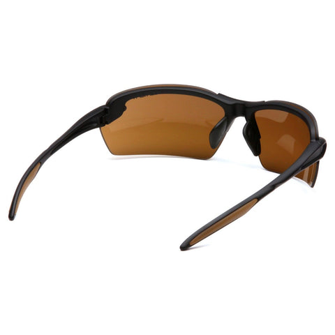 Carhartt Spokane Safety Glasses Black Frames and Bronze Lens CHB318D