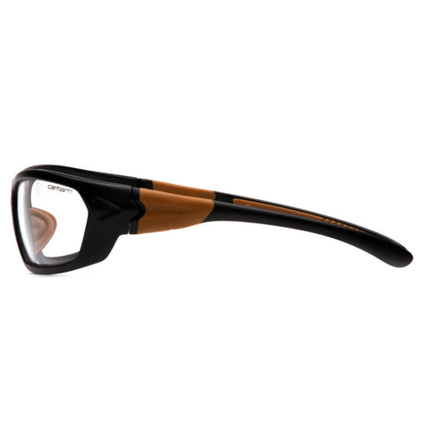 Carhartt Carbondale Safety Glasses Black Frames and Clear Lens CHB210DT ANTI FOG