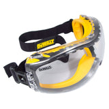 DEWALT DPG82-11 Concealer Clear Anti-Fog Dual Mold Safety Goggle New