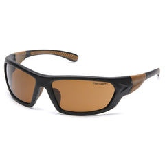 Carhartt Carbondale Safety Glasses Black Frames and BRONZE Lens CHB218D - US Safety Supplies