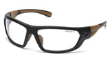 Carhartt Carbondale Safety Glasses Black Frames and Clear Lens CHB210D