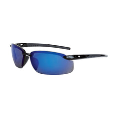 CROSSFIRE ES5 Premium Safety Glasses Black Frames Blue Mirror Lens 2968 - US Safety Supplies