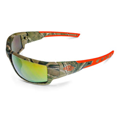 CROSSFIRE Cumulus Premium Safety Glasses Camo Frames Gold Mirror Lens 411432 - US Safety Supplies