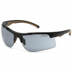 Carhartt Rockwood Safety Glasses Black Frames and Gray Lens Anti Fog CHB720DT - US Safety Supplies