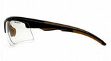 Carhartt Rockwood Safety Glasses Black Frames and Clear Lens Anti Fog CHB710DT